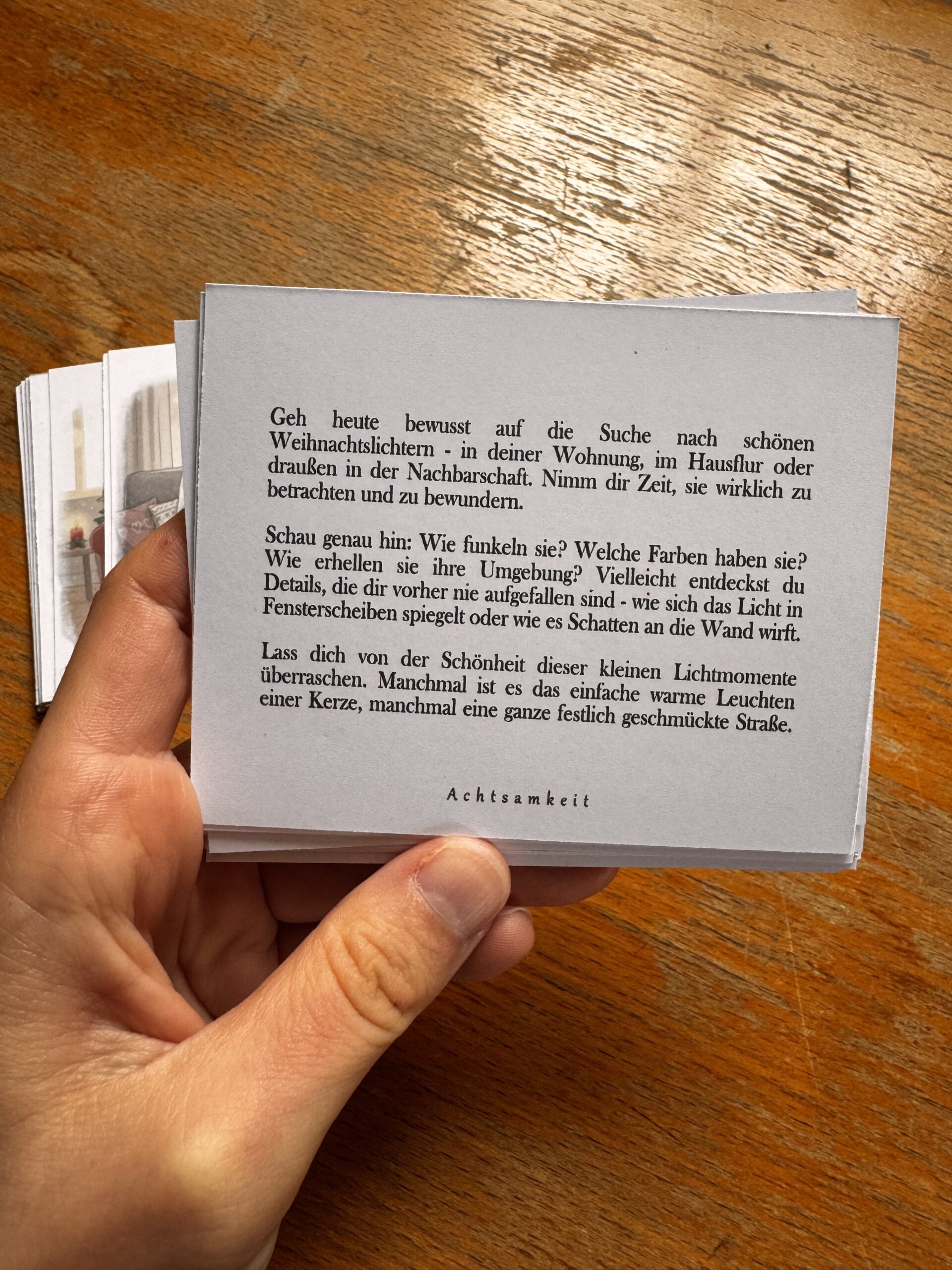 dhoop&art Dresden - Warme Momente Achtsamkeits Adventskalender - Karten